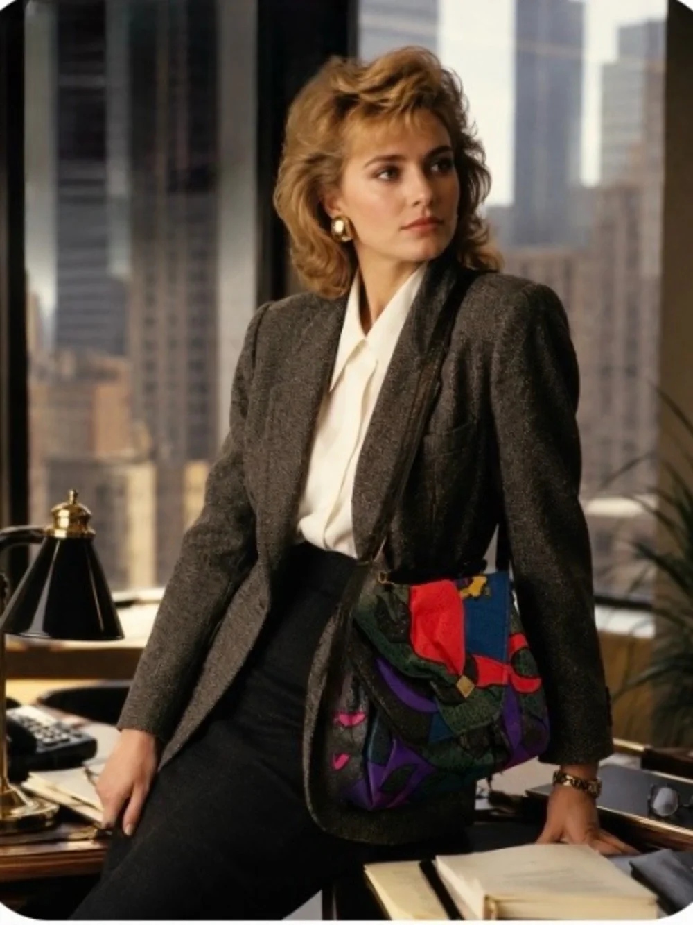Vintage Unmistakable 80s NAS BAG Shoulder Bag/Crossbody Bag Patchwork Multicolor